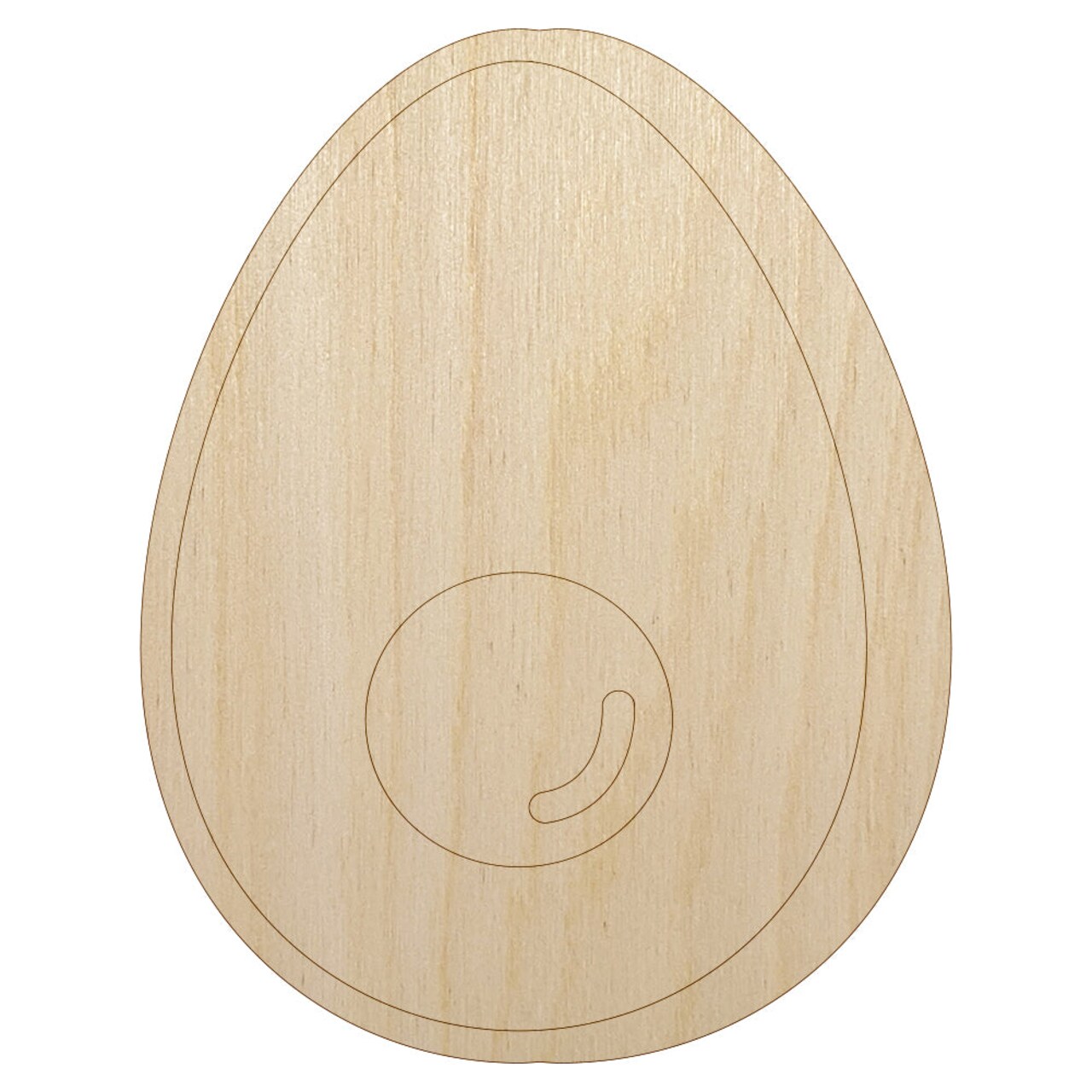 Avocado Symbol Unfinished Wood Shape Piece Cutout for DIY Craft Projects